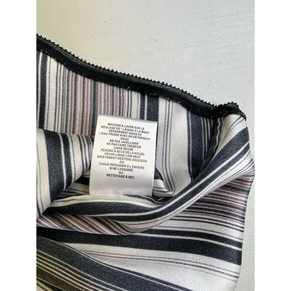 GO BY GO SILK NWT $328 GO MAKE THE CUT PRINTED SILK TUXEDO STRIPE BLOUSE Size XS - Picture 9 of 12